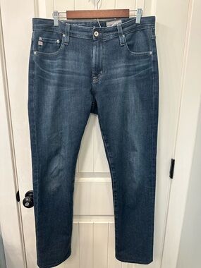 AG Adriano Goldschmied Tellis Modern Slim Jeans 33x32 Dark Wash Denim Men’s